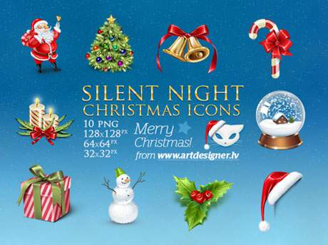 Silent Night Christmas icons