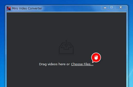 「Choose Files」から変換したい動画を選ぶ