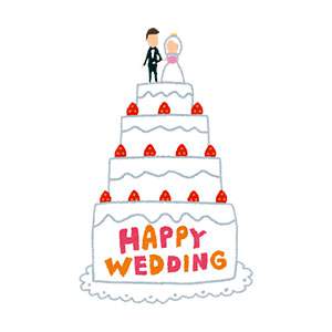 結婚式のイラスト「ウェディングケーキ」