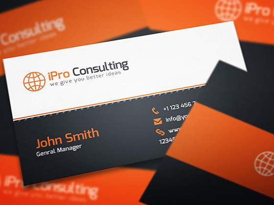Free PSD: iPro Consulting Business Cards