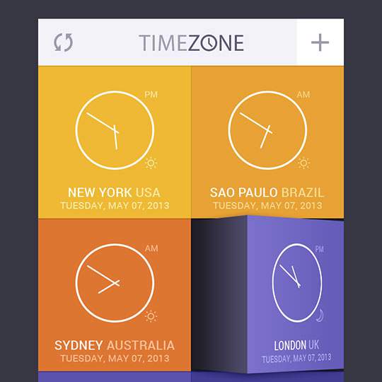 Time Zone App UI