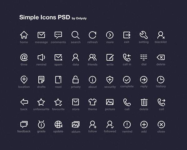 Simple Icon PSD