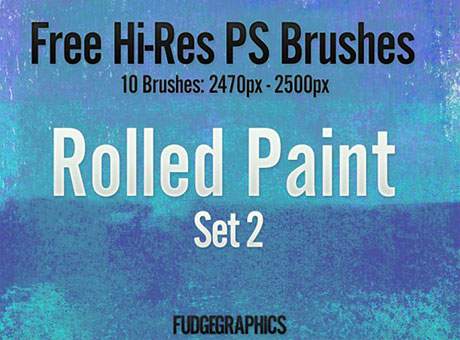 Free Hi-Res PS Brushes: Rolled Paint Set 2