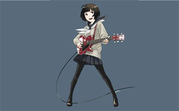 Wallpaper Illustration Guitar Girl 11 Switchbox