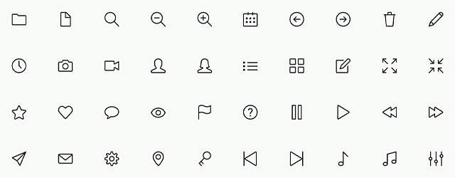 無料素材 究極にシンプル Ios7風ラインデザインのベクターアイコン80個 Switchbox