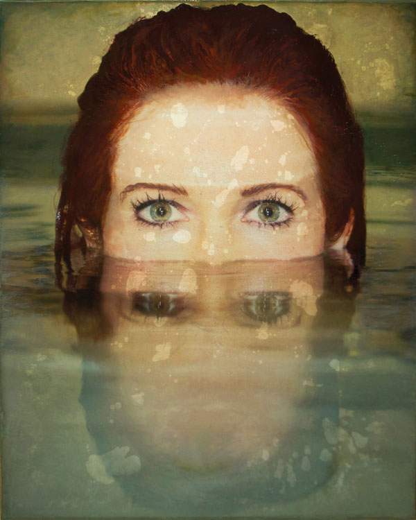 水の中に沈んだ女性を独自の手法で描いた美しい絵画作品 - 08