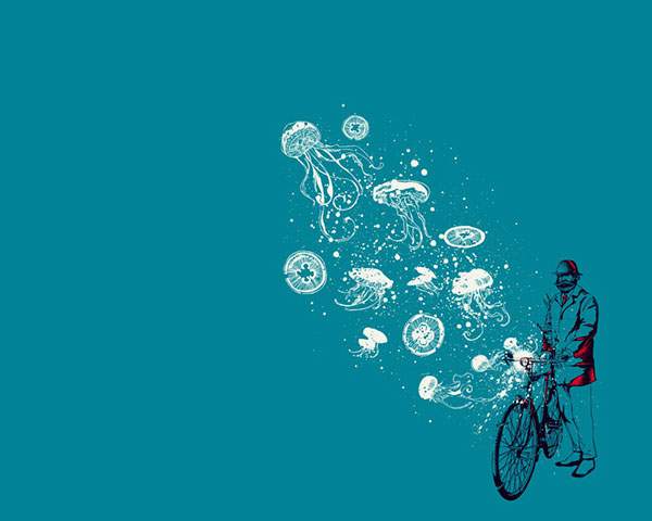Wallpaper Bicycle Illustration 07 Switchbox