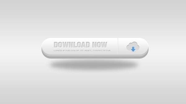 White Download Button(PSD)