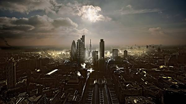 07.高層ビルの立ち並ぶロンドンの町並みを撮影したかっこいい写真壁紙画像