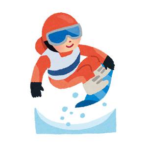 冬季オリンピックのイラスト「スノーボード」