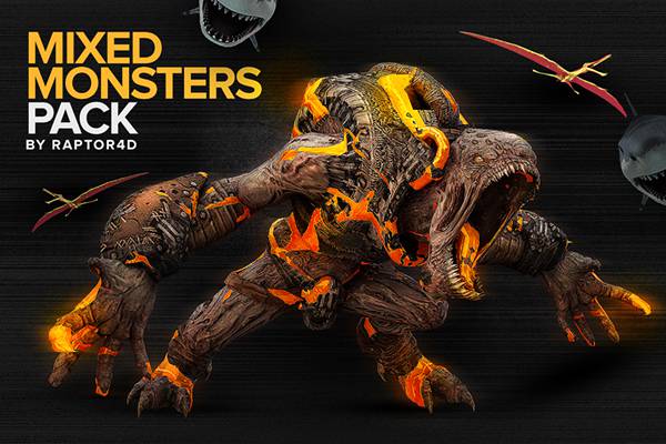 Mixed Monster Renders Pack