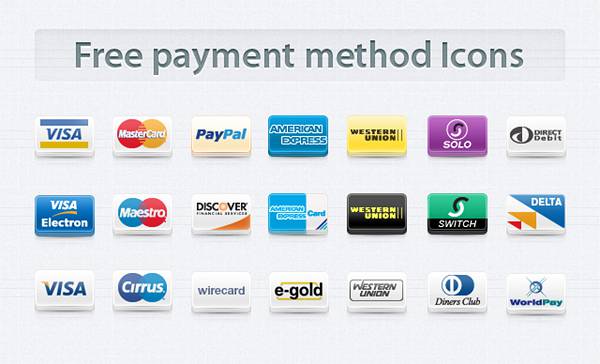 Payment Method Icons Set Vol 1