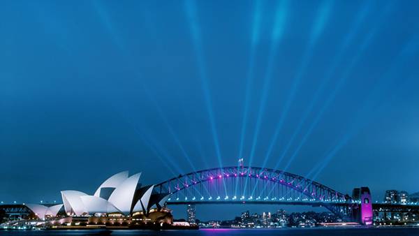 08.夜のシドニー港を撮影した美しい写真壁紙画像