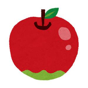 りんごのイラスト（フルーツ）