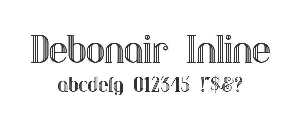 Debonair Inline font