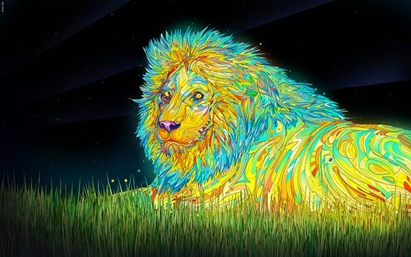 Wallpaper Lion Illustration 12 Switchbox