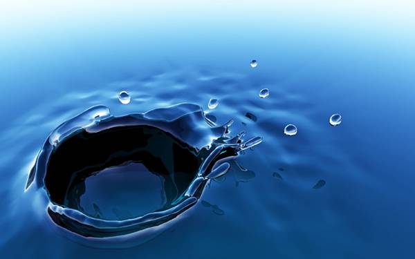 04.美しいブルーの水面と水しぶきの美しい写真壁紙画像