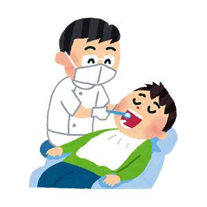 歯医者のイラスト「治療中」