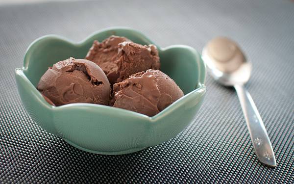 06.チョコレートアイスクリームを撮影した綺麗な写真壁紙画像
