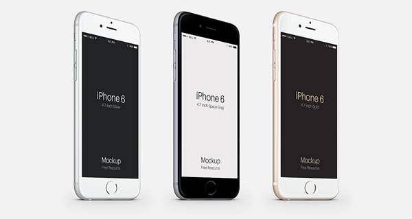 3-4 iPhone 6 Psd Vector Mockup