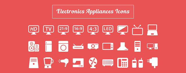 無料素材 生活家電がテーマのシンプルで綺麗なアイコン40個セット Switchbox