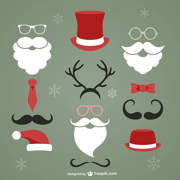 Christmas hipster elements