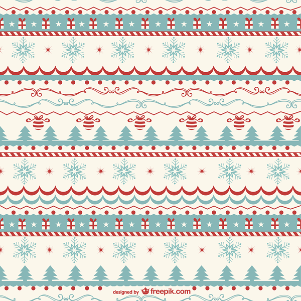 Vintage Christmas pattern vector
