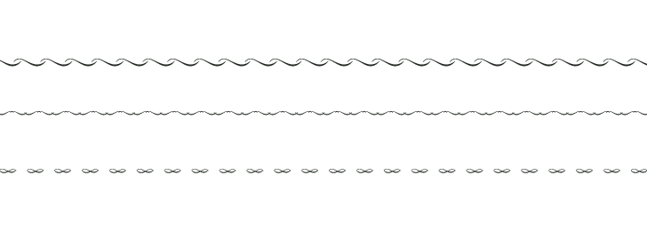 シンプルな波線のライン 2