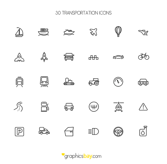 30 FREE Transport Icons