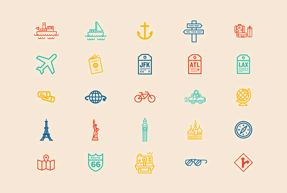 Travel - 30 Vector Icons