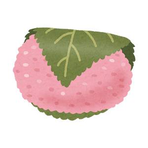 桜餅のイラスト「道明寺」