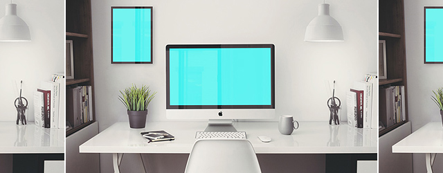 無料素材 Imacのあるオシャレなオフィスのモックアップテンプレートpsd Switchbox